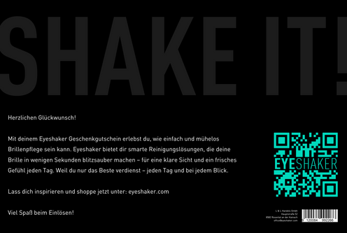 EYESHAKER - La tarjeta regalo